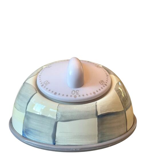 Brand New Mackenzie-Childs Sterling Check Kitchen Timer - Picture 2 of 10